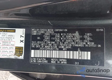 2006 Scion Xb from USA, damaged, VIN JTLKT324964071706